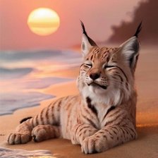 Схема вышивки «Котик на море»