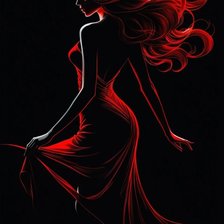 Схема вышивки «Силует женщины»