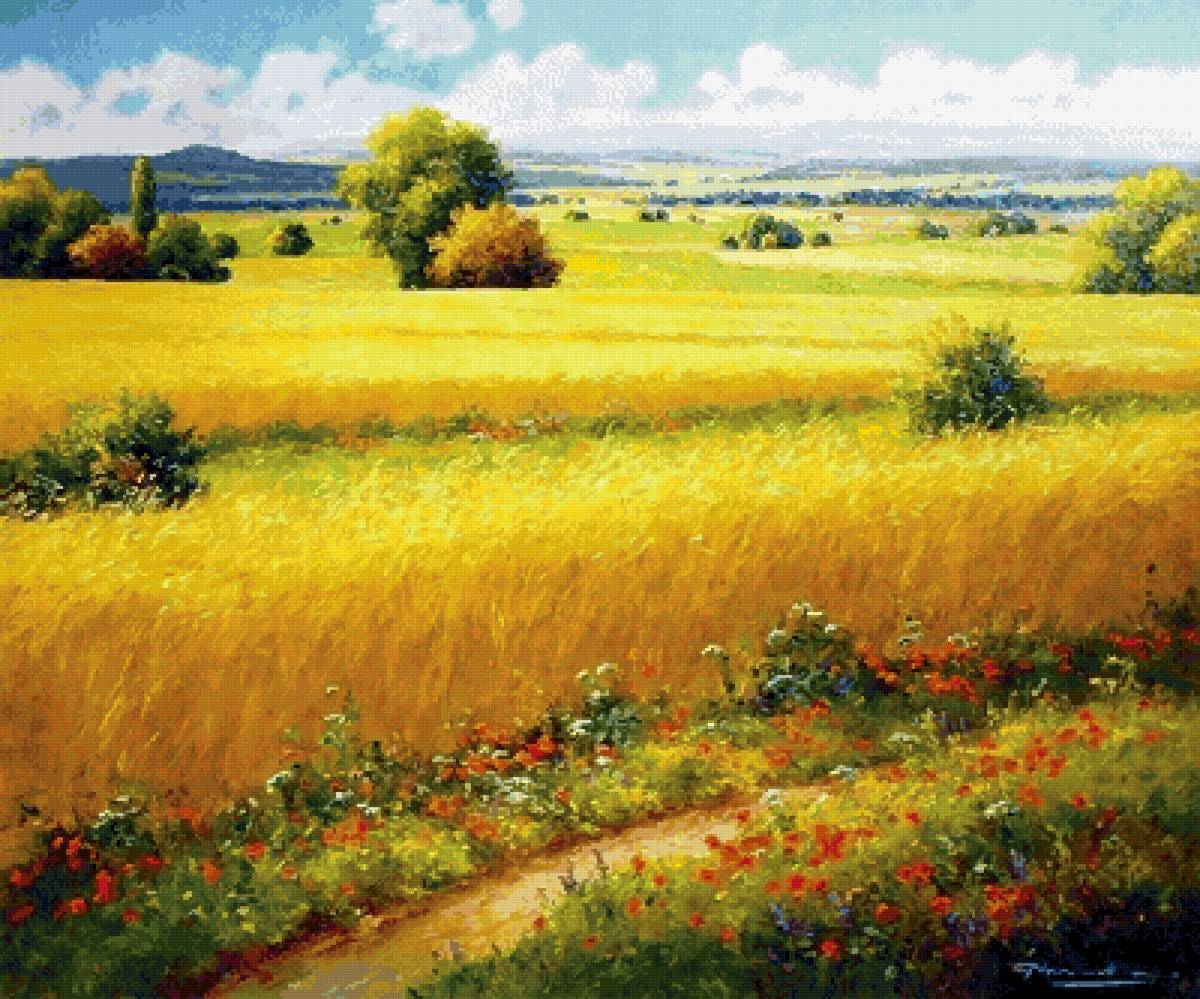 Gerhard Neswadba - пейзаж, лето, поле - предпросмотр