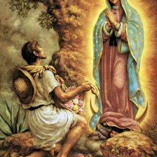 Схема вышивки «Virgen con Juan Diego»