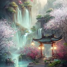 Схема вышивки «Водопад»