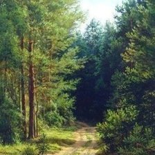 Схема вышивки «лесная дорога»