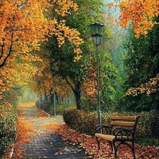 Схема вышивки «осень в  парке»