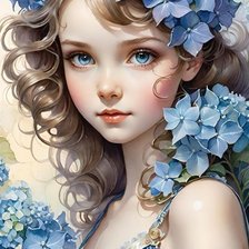 Схема вышивки «Гортензия»