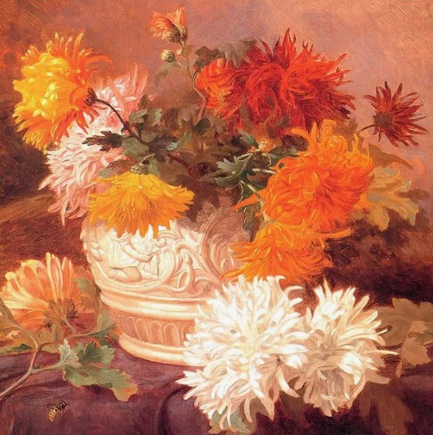 Осень - хризантемы, цветы, осень - оригинал