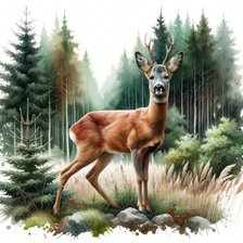 Схема вышивки «Оленёнок»