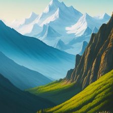 Схема вышивки «Горный пейзаж»