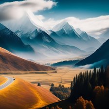 Схема вышивки «Горный пейзаж 2»