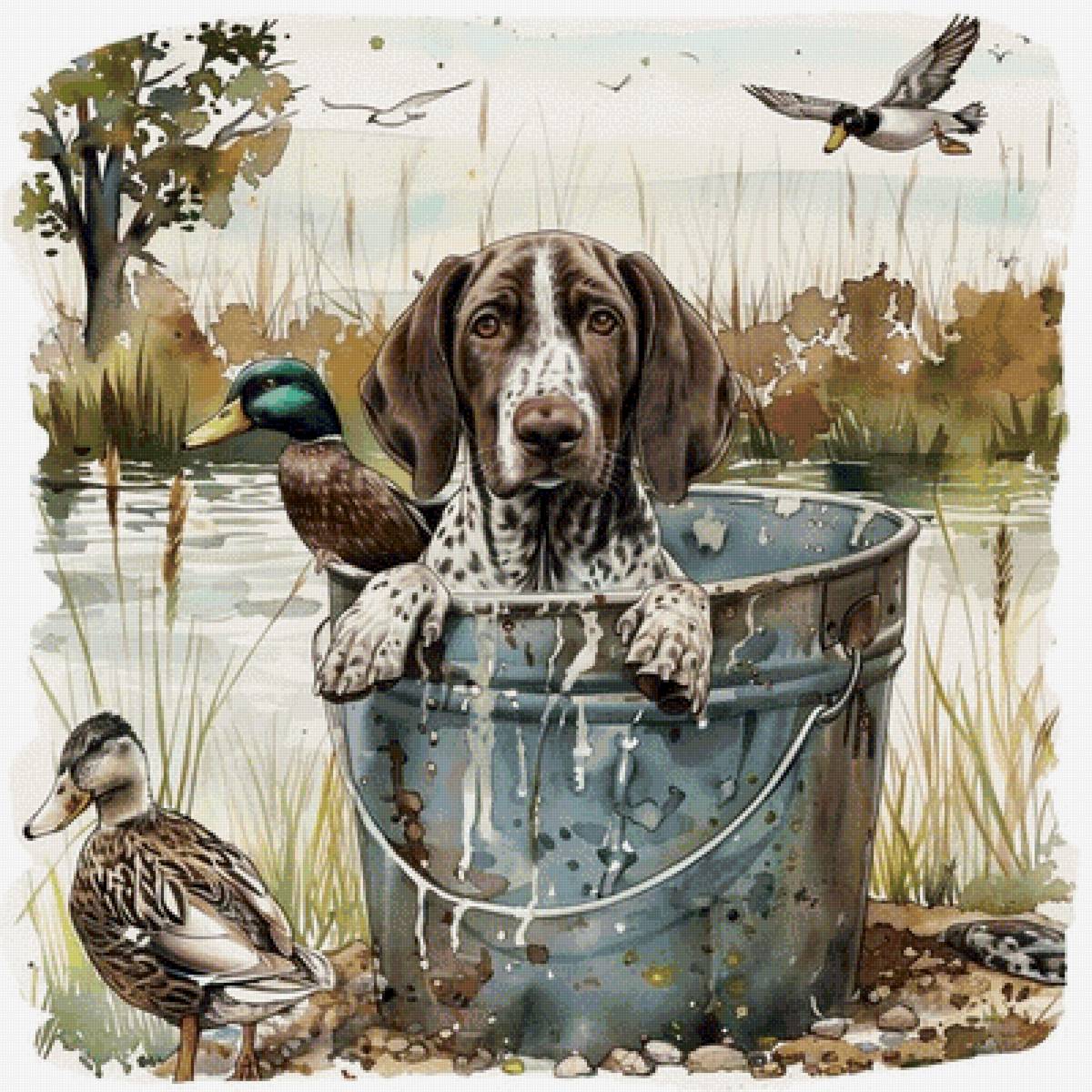 Забавный охотник - художники - предпросмотр