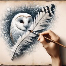 Схема вышивки «Рисунок совы»