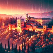 Схема вышивки «Atardecer en Granada»