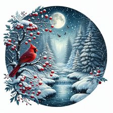 Схема вышивки «Зима-зимушка»