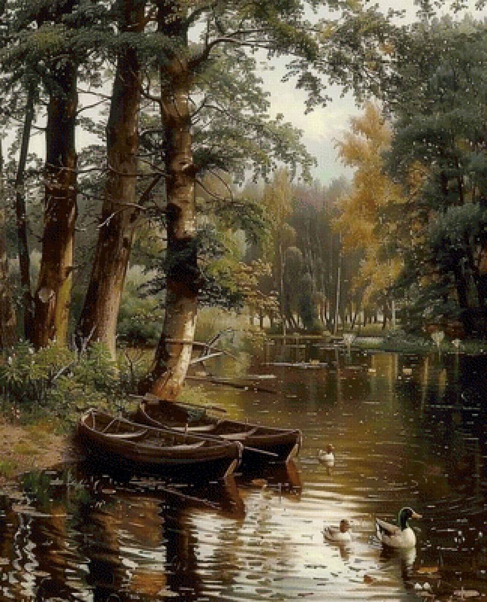 Лесной пруд - художники - предпросмотр