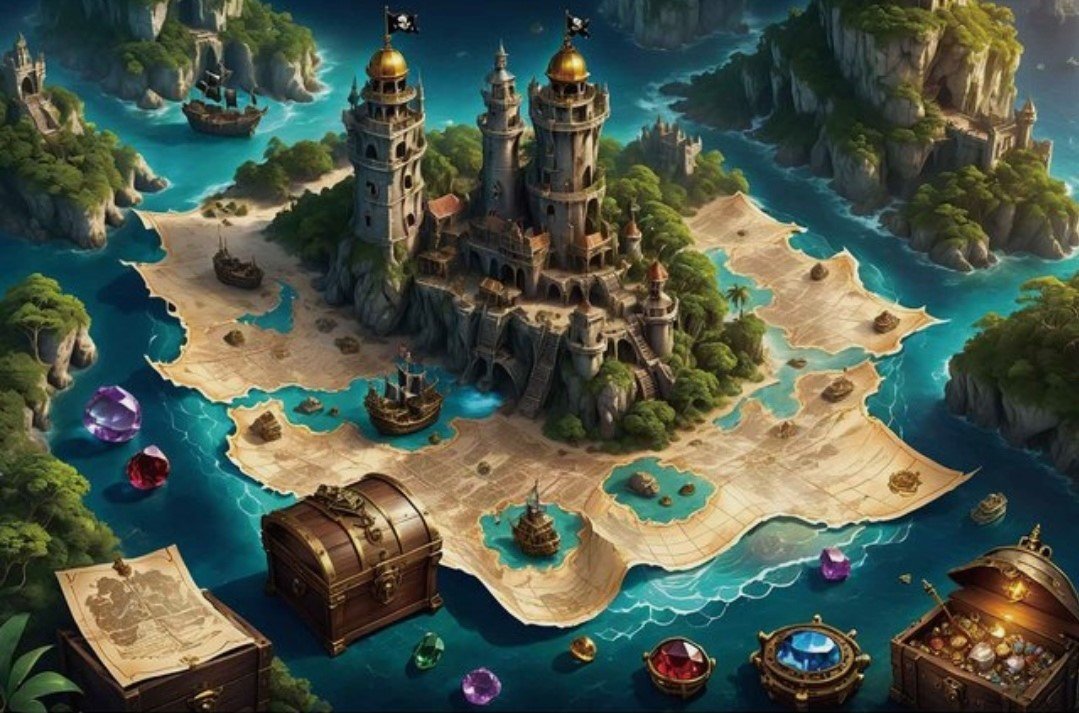 карта затеринного острова - фентези - оригинал