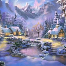 Схема вышивки «В сиреневых  сумерках»