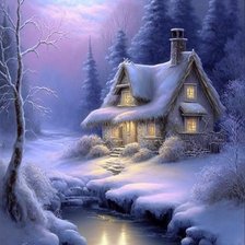 Схема вышивки «В сиреневых сумерках»