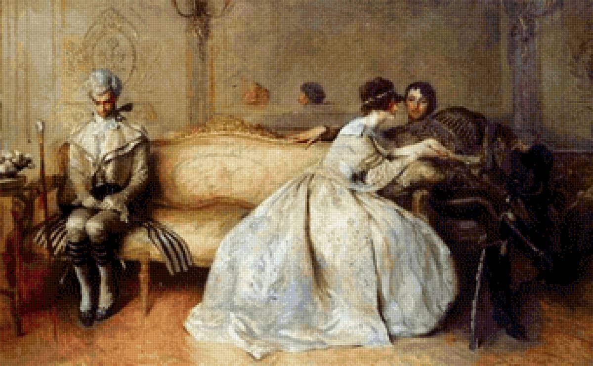 Соперник - живопись, любовь, картина, ревность, гусар - предпросмотр