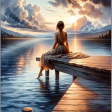 Схема вышивки «Закат»