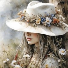 Схема вышивки «Девушка-лето»