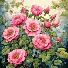 Схема вышивки «Розы»