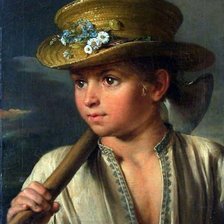 Схема вышивки «Деревенский мальчик В. Тропинина»