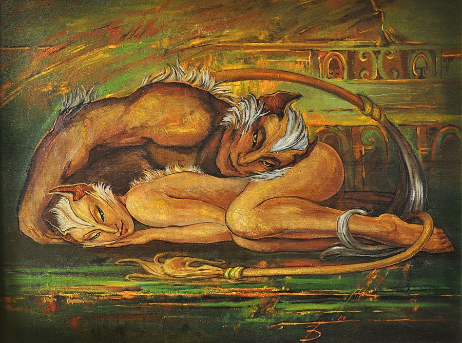 Слияние. Художник Станислава Алексеева (солиды) - мужчина, нежность, забота, любовь, защита, пара, женщина, сон - оригинал