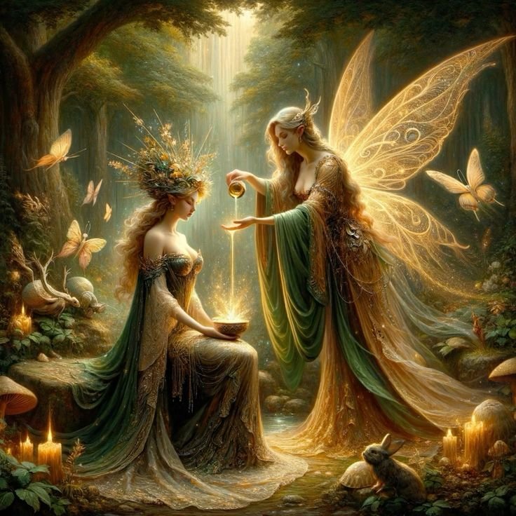 Лесные феи - фэнтези, лес, феи - оригинал