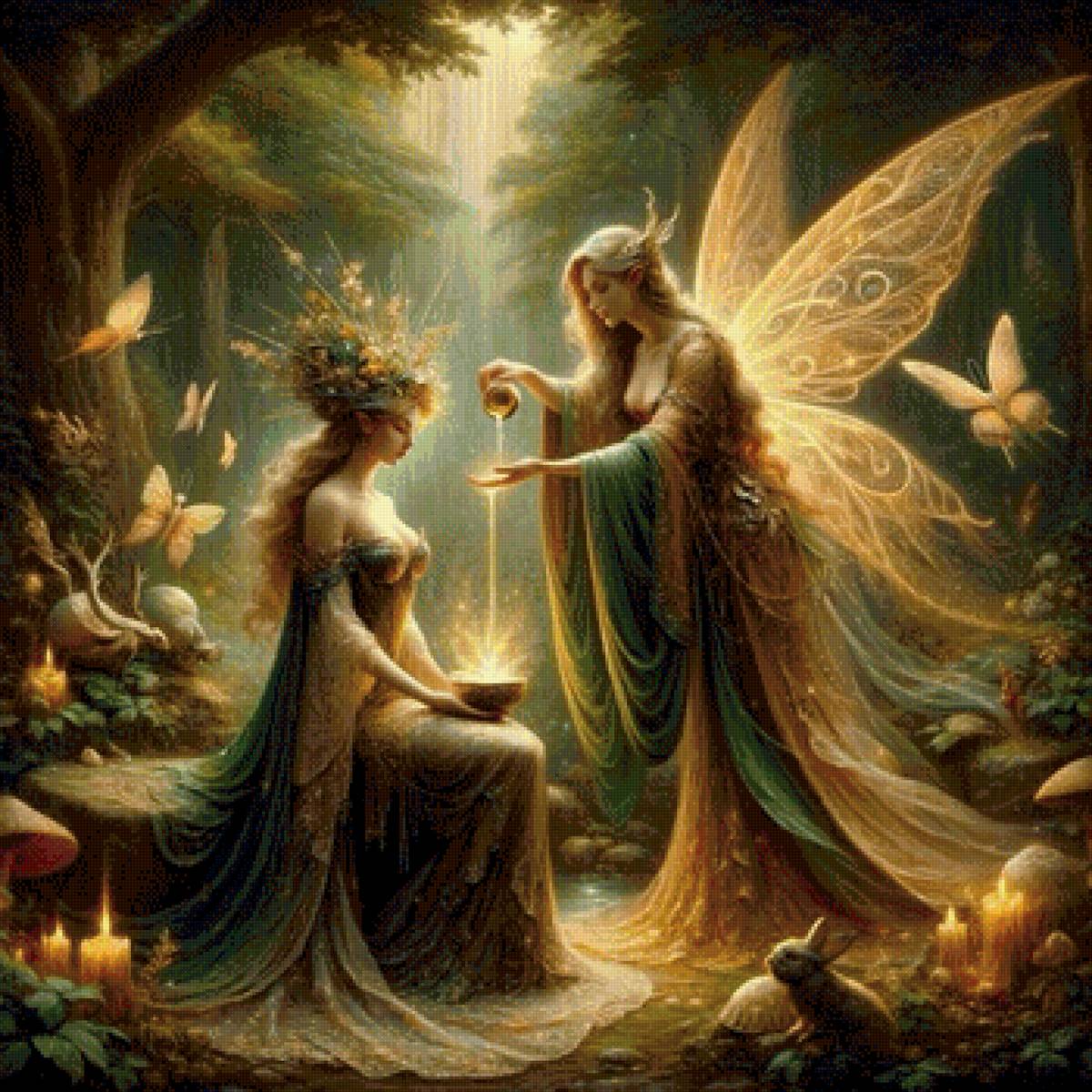 Лесные феи - лес, фэнтези, феи - предпросмотр