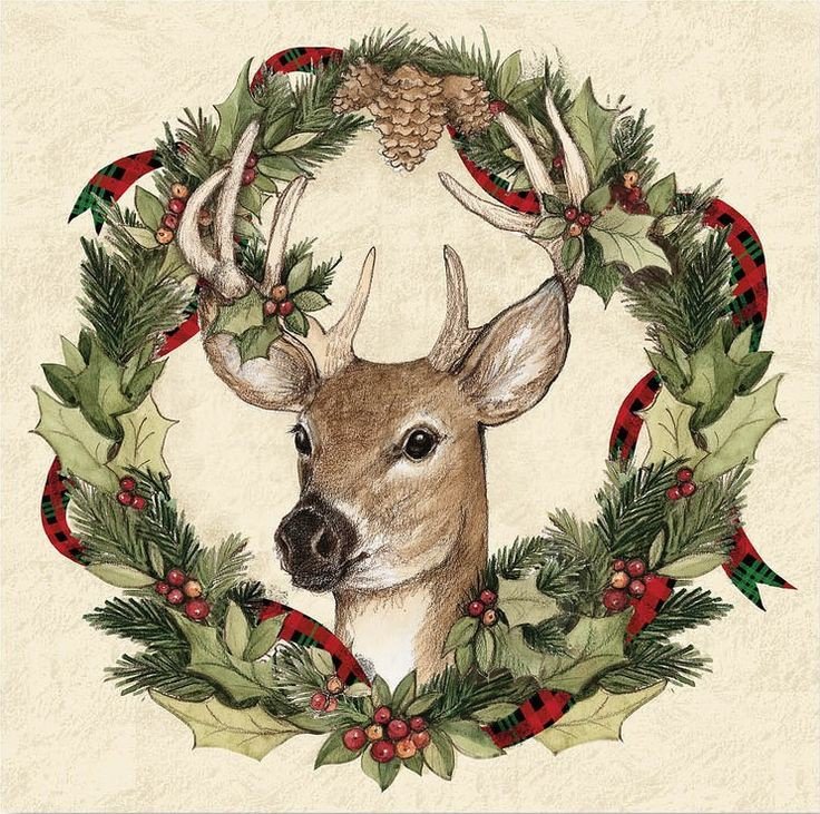 Новогодний олень - олени - оригинал