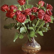 Схема вышивки «Розы в вазе»