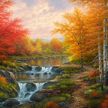 Схема вышивки «тихая осень»