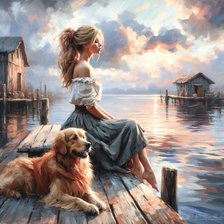 На закате...