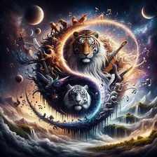 Схема вышивки «Музыка инь-янь»