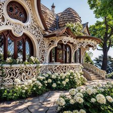 Схема вышивки «сказочный домик летом»