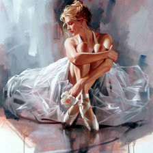 Схема вышивки «Картина_балерина»