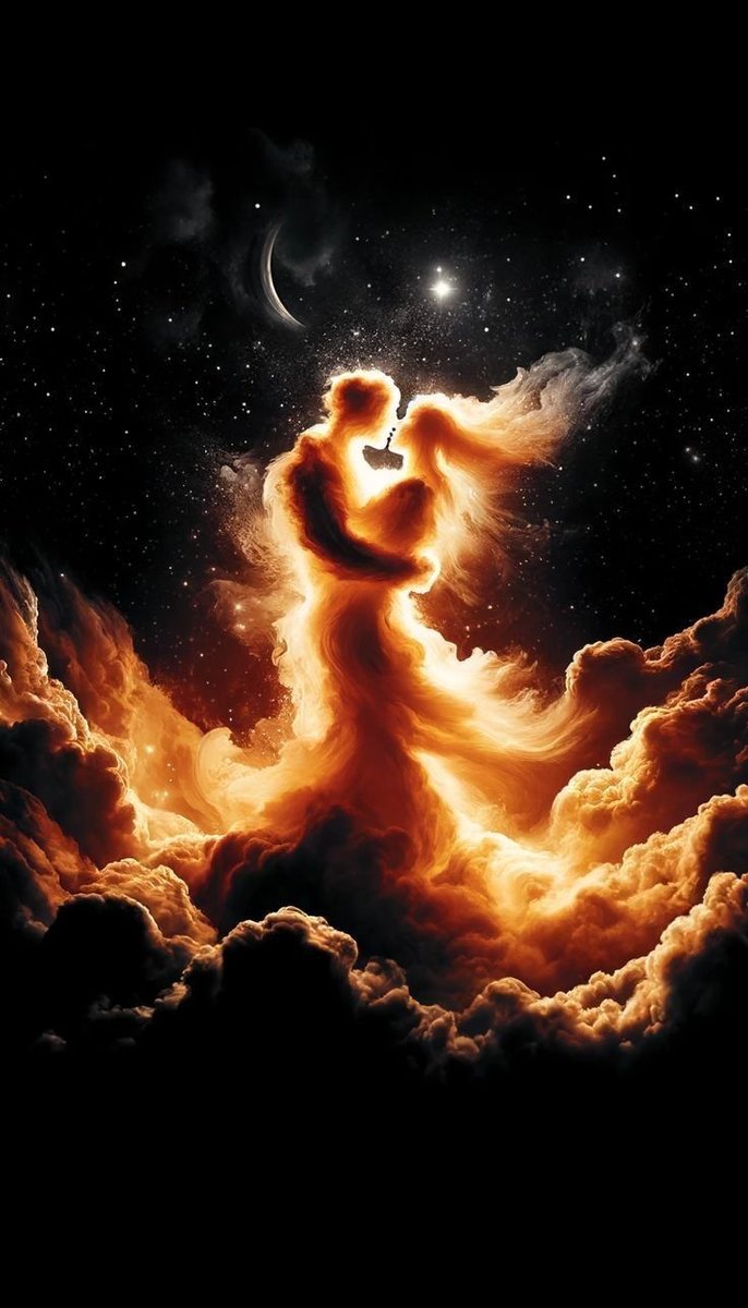 Небесные влюбленные - облака, любовь, небо, любовники - оригинал