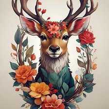 Схема вышивки «Олень»