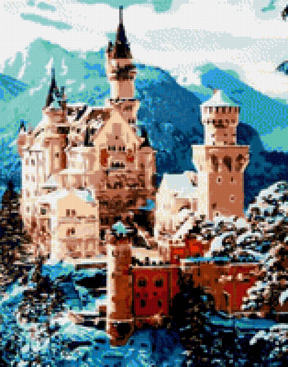 Зимний Замок Нойшванштайн - предпросмотр