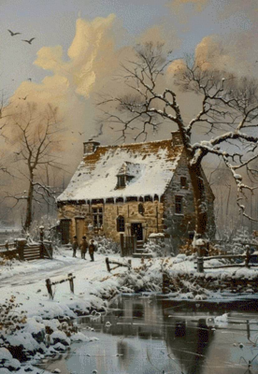 Английский домик - художники - предпросмотр