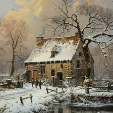 Схема вышивки «Английский домик»