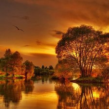 Схема вышивки «Закат.»