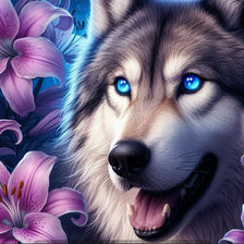 Схема вышивки «Волк»