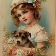 Схема вышивки «دختر»