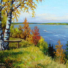 Схема вышивки «Река»