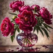 Схема вышивки «Пионы»