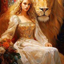 Схема вышивки «Лев»