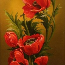 Схема вышивки «Маки»