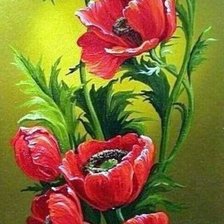 Схема вышивки «Маки»