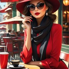 Схема вышивки «Кафе»