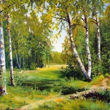 Схема вышивки «Берёзовая роща»